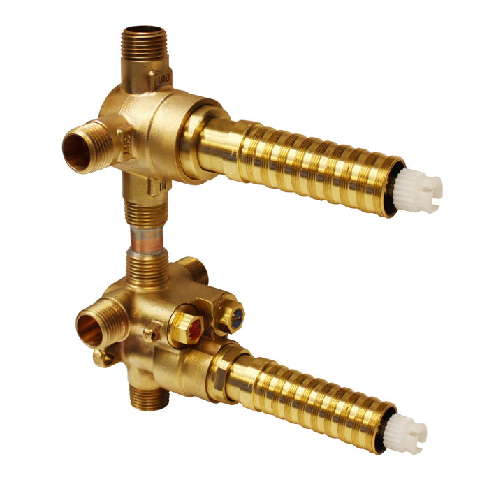 Rohl Universal 1/2in Thermostatic Rough Valve with Integrated Three Outlet Diverter Perigold